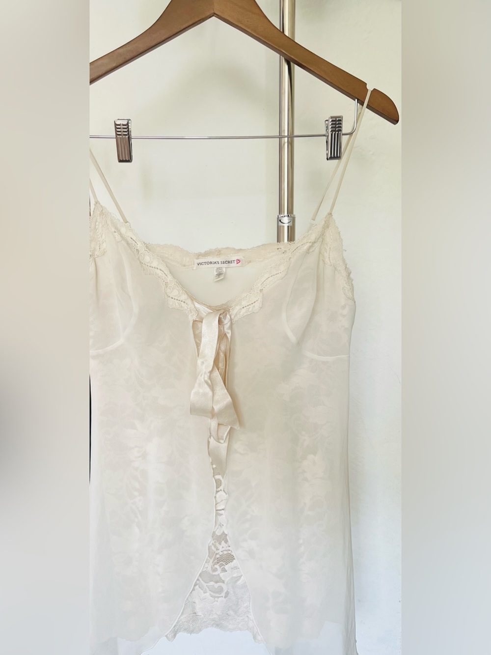 Vintage Victoria's Secret Ivory Lace Babydoll Nightgown | Size Medium